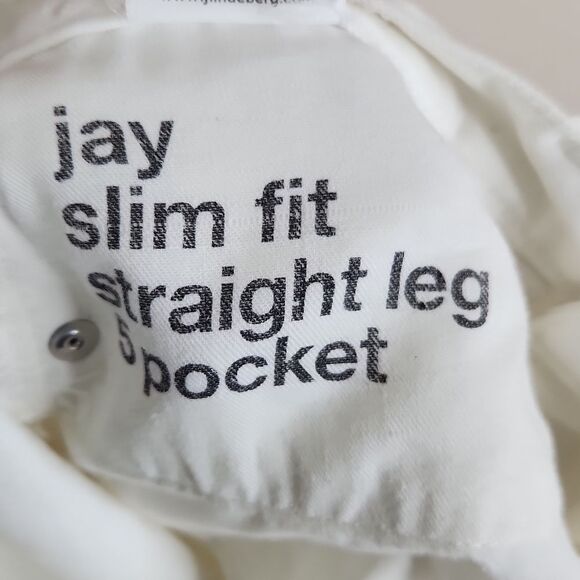 J. Lindeberg Jay Slim Fit Straight Leg 5 Pocket White Minimalist Jeans 31x34 - Picture 8 of 9